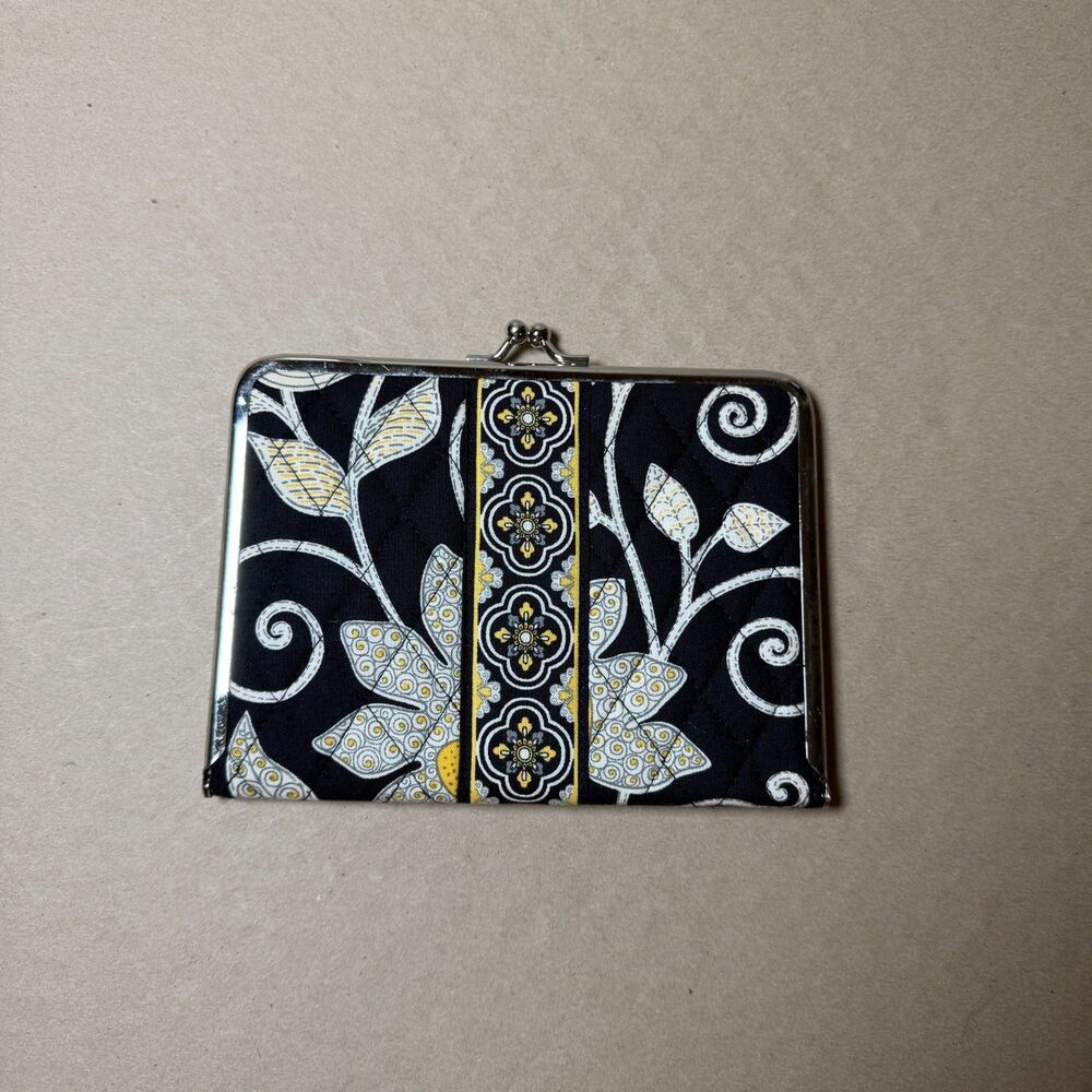 vera bradley hugs and kisses photo book wallet black yellow womens purse